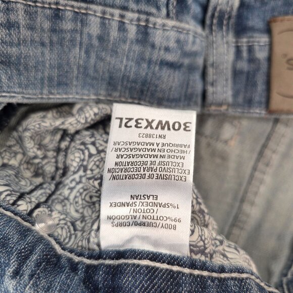 Cody James Mens 30x32 Straight Leg Blue Denim Workwear Comfort Classics Western - Picture 7 of 12